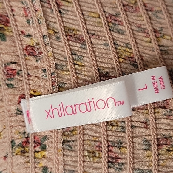 Xhilaration size L, Mauve & red flower print dress. - Picture 3 of 3